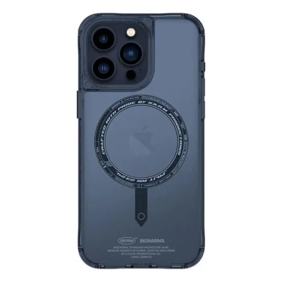 Cover Iphone 15 Pro Max Saido Mag-Charge + Kado Magnetic Cardholder - Blue
